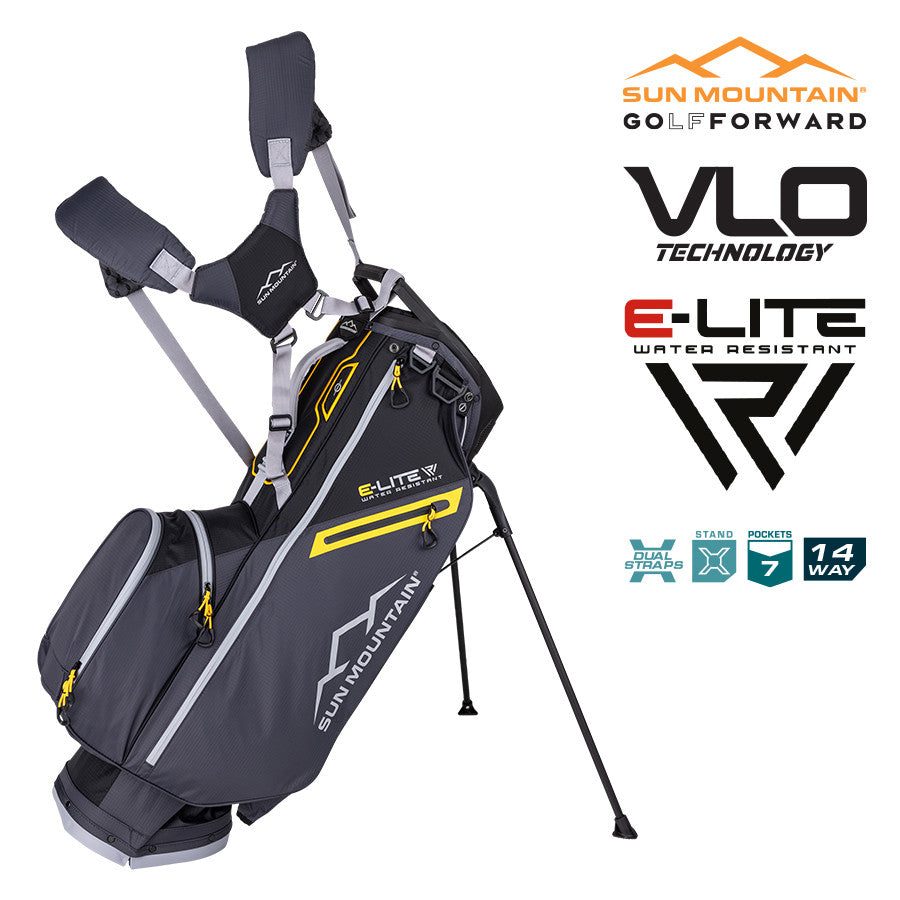 2025 Sun Mountain VLO E-LITE 14-Way Stand Bag - Black