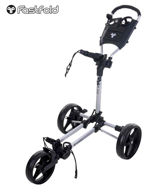 FastFold Slim Golf Trolley - Silver/Black