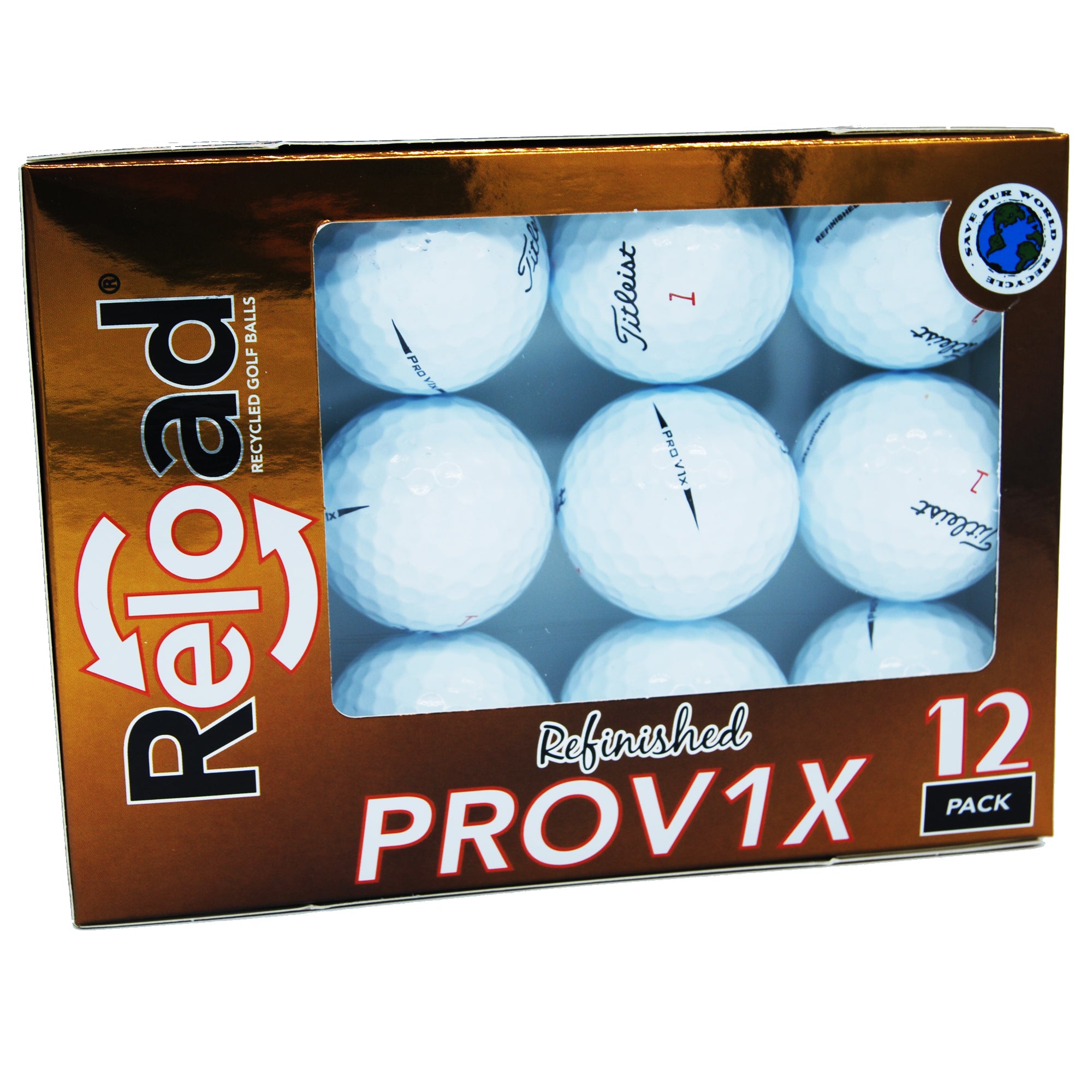 Refinished Titleist ProV1x Golf Balls - 12 Pack